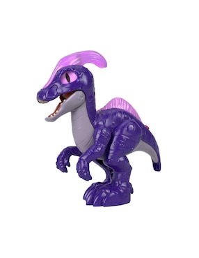 Figura De Acción Jurassic World Parasaurolophus Deluxe XL Imaginext Con Luz Y Sonido Articulada