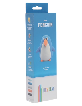Arcilla para modelar pingüino hey clay