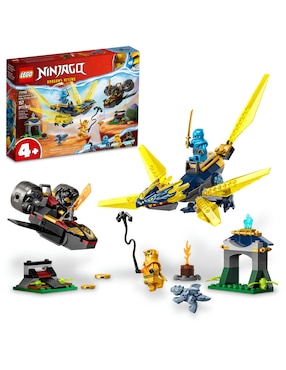 Set construcción Lego Ninjago Batalla por el Dragón Bebé de Nya y Arin con 157 piezas
