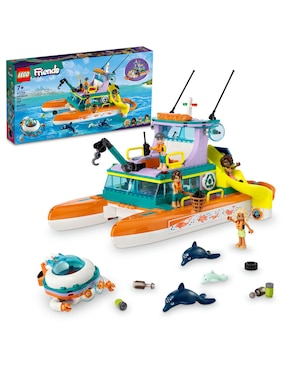 Set construcción Lego Friends Barco de Rescate Marítimo con 717 piezas