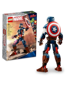 Set Construcción Lego Super Heroes Marvel Figura Para Construir: Capitán América Con 310 Piezas