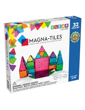 Bloques Magnatiles Clear Colors Magna Tiles Original Con 32 Piezas