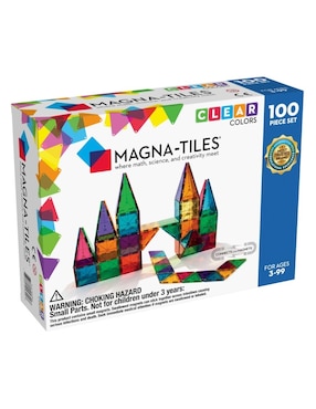 Bloques Magnatiles Clear Colors Magna-Tile Original Con 100 Piezas