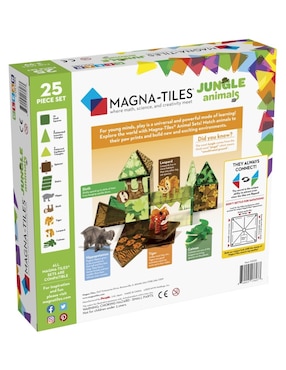 Magnatiles Magna-Tiles Jungle Animals 21225 Clear Colors