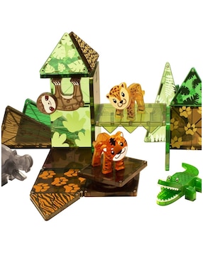 Magnatiles Magna-Tiles Jungle Animals 21225 Clear Colors