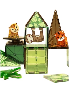 Magnatiles Magna-Tiles Jungle Animals 21225 Clear Colors