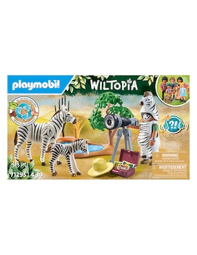 Set construcción Playmobil Wiltopia Pm Photographer With Zebras-wiltopia con 36 piezas