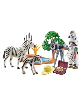 Set construcción Playmobil Wiltopia Pm Photographer With Zebras-wiltopia con 36 piezas