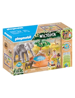 Set Construcción Playmobil Wiltopia Pm Elephant At The Water Hole-wiltopia 2023 Con 35 Piezas