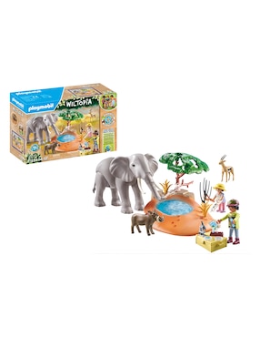 Playmobil Elephant (with Water Shoot Mechanism) At The Water Hole-Wiltopia 2023 B