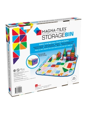 Set construcción Magnatiles Cesta de almacenaje y tapete de juego 2 en 1 con 1 pieza