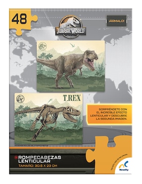 Rompecabezas Tiranosaurio Rex Jurassic World Novelty 48 piezas
