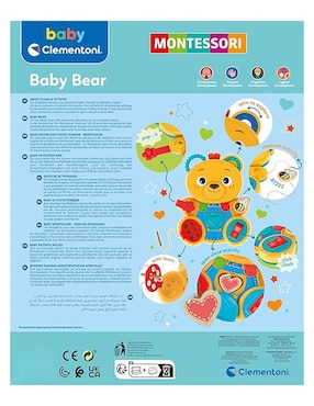 Baby Bear Clementoni Montessori juego didáctico infantil unisex