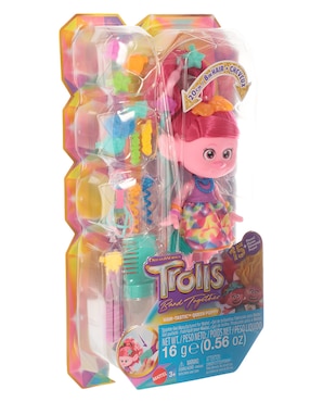 Muñeca Trolls Band Together Mattel Poppy Peinado Mágico