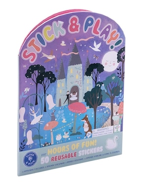 Libreta De Calcomanías Reutilizables Stick & Play, Ciudad Encantada Floss & Rock