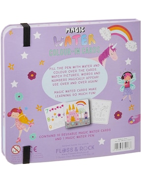 Tarjetas mágicas para colorear con agua Floss & Rock