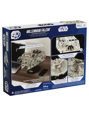 Rompecabezas Star Wars Halcón Milenario 4D Spin Master 223 piezas