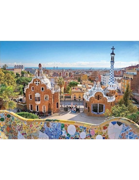 Rompecabezas Vista de barcelona en Parque Güell Educa 1000 piezas