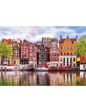 Rompecabezas Casas flotantes, Amsterdam Educa 1000 piezas