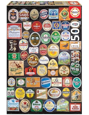 Rompecabezas Etiquetas de Cervezas Educa 1500 piezas