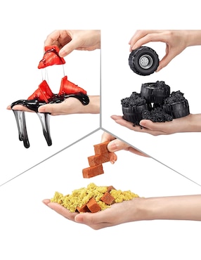 Set figuras de juguete Monster Trucks Glow Riders collectors Smashers