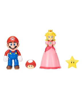 Set Figuras Acción Super Mario Princesa Peach Jakks Pacific Articulada