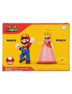 Set figuras acción Super Mario Mario & Princesa Peach Jakks Pacific