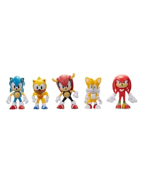 Set Figuras Acción Sonic The Hedgehog Ray, Knuckles, Tails Y Mighty Jakks Pacific Articuladas