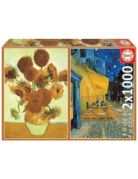 Rompecabezas Van Gogh, Los Girasoles y Café Terraza Educa 1000 piezas
