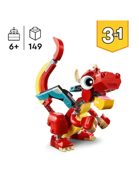 Lego Creator Dragón Rojo 3 en 1 31145
