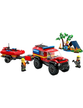 Lego City Camioneta De Bomberos 4x4 Con Barco De Rescate 60412 Fire