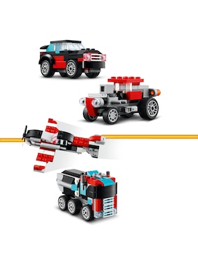 Lego Creator Camión Plataforma con Helicóptero 3 en 1 31146