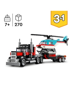 Lego Creator Camión Plataforma con Helicóptero 3 en 1 31146