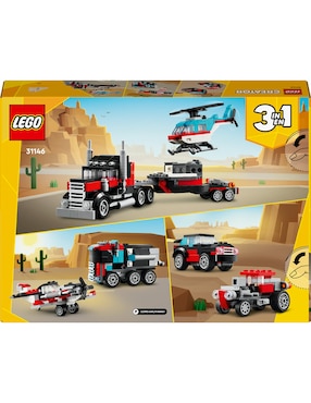 Lego Creator Camión Plataforma con Helicóptero 3 en 1 31146