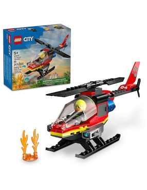 Lego City Helicóptero De Rescate De Bomberos 60411