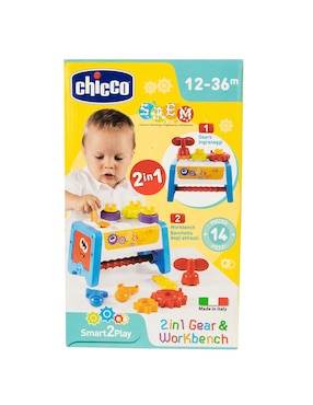 2 En 1 Gear & Workbench Chicco juego didáctico infantil unisex