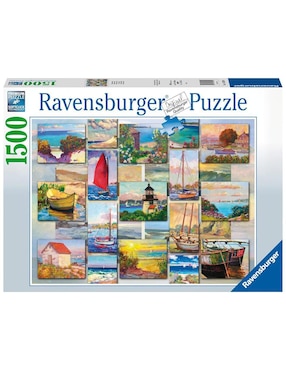 Rompecabezas Collage Costero Ravensburger 1500 Piezas