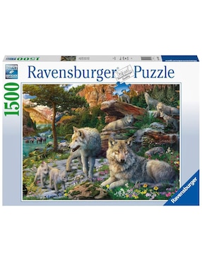 Rompecabezas Lobos En Primavera Ravensburger 1500 Piezas