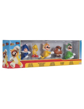 Set figuras acción Super Mario 3D World Super Mario Jakks Pacific