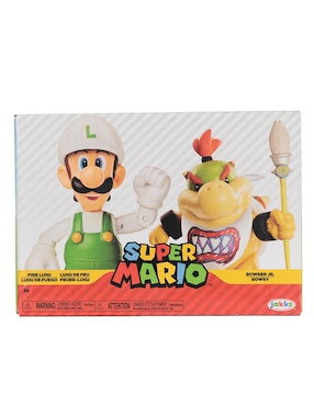 Set Figuras Acción Super Mario Luigi De Fuego Y Bowsy Jakks Pacific