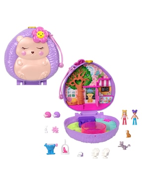 Set Muñeca Polly Pocket Estuche De Cafetería De Erizo