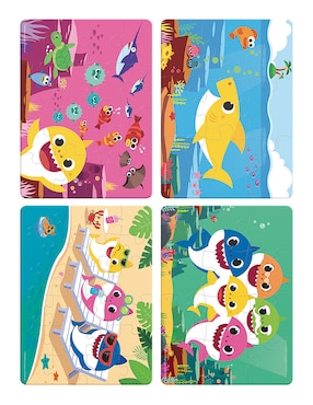 Rompecabezas 4 en 1 Baby Skark Novelty 61 piezas