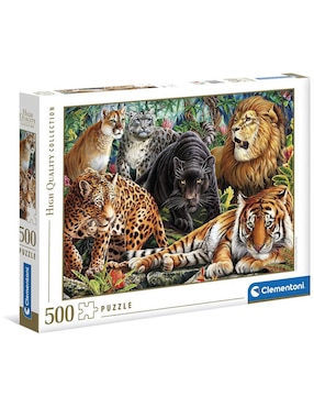 Rompecabezas Grandes felinos Clementoni 500 piezas
