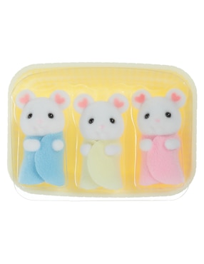 Set Muñecas Sylvanian Families Marsmallow Mouse Triplets