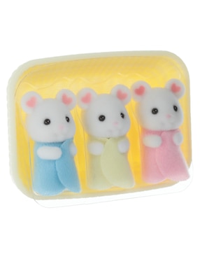 Set muñecas Sylvanian Families Marsmallow Mouse Triplets