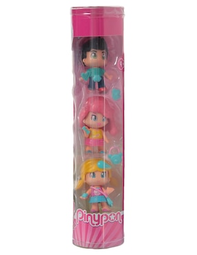 Tubo Con 3 Personajes Pinypon