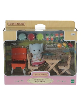 Set Muñecas Sylvanian Families BBQ Picnic Set Elephant Girl