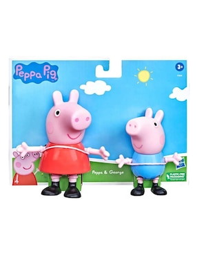 Figura de colección articulada Peppa Pig Peppa & George Hasbro
