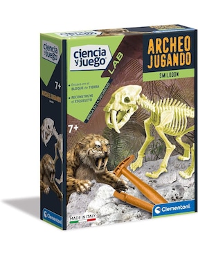 Arqueojugando Smilodon Fluorescente Clementoni