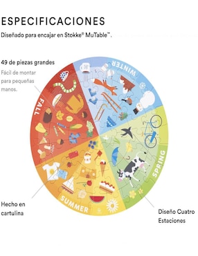 Rompecabezas Cuatro estaciones Stokke 49 piezas